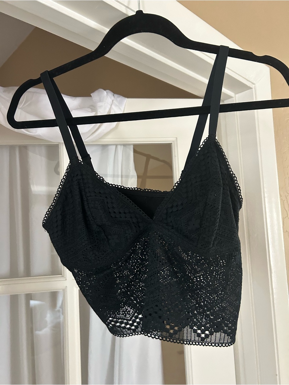 Black Lace Bralette Crop Top